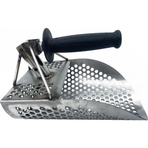 Sand Scoop for Metal Detecting, Stainless Steel with Hexahedron 7Mm Holes for New Beach Treasure Hunting Shovel Hunting Tool