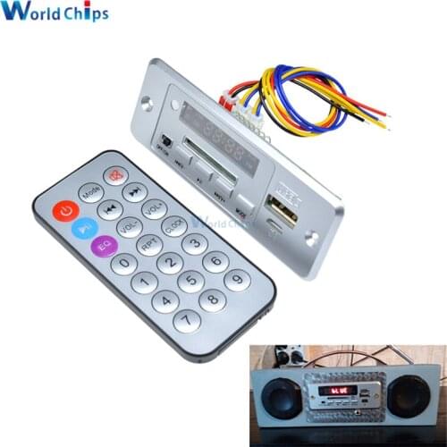 Car MP3 Decoder Board 5V Decoding Module 2*3W Bluetooth Amplifier Module MP3 WAV U-Disk TF Card Mini USB with Remote Controller
