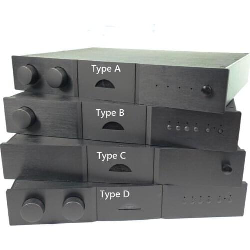 All Aluminum Power Amplifier Chassis Clone NAIM NAP150 NAP200 Case DIY HiFi Audio Preamp Enclosure