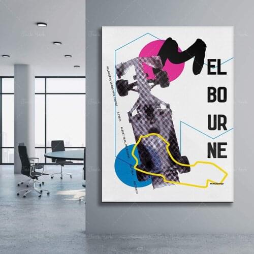 Melbourne Grand Prix Circuit Formula 1 Gift, Formula 1 Art, Print, F1 Race Track Circuit Map Typography Poster, Albert Park