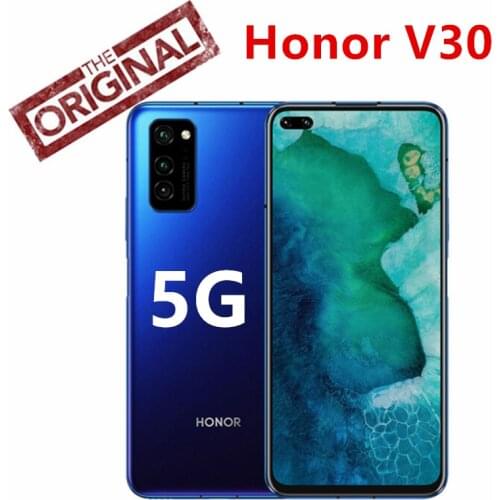 Honor V30 8GB RAM 128GB ROM Smart Phone Kirin990 7nm Octa Core 5G Smartphone GPU 40mp Triple Cam 40W SuperCharge