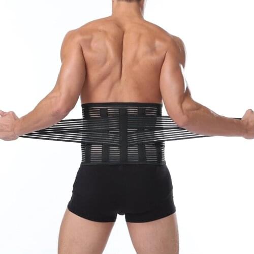 Slim Back Brace Extra Support Bars Guaranteed Highest Infused Braces for Lower Back Pain Relief Lumbar Waist Support Belt Wrap