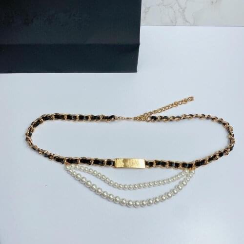 2021 Brand Women Vintage Thick Gold Color Long Chain Necklace Belt Party Fine Fashion Jewelry