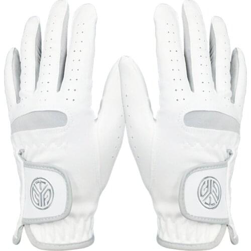 2021 New 1 Pair Mens Golf Gloves With Ball Marker Golfer Microfiber Cloth Breathable Gloves Golf Supplies For Male Dropshipping