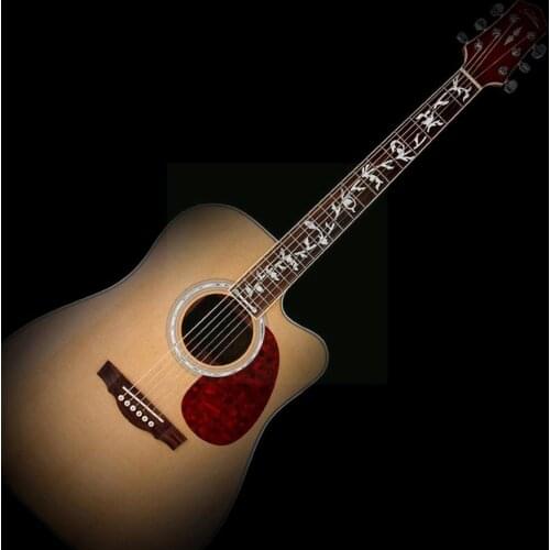 1PC Electric Guitar Fingerboard Sticker Retro Folk Stickers Fretboard Inlay Guitar Accessories Instrument Musical Decals T5G3