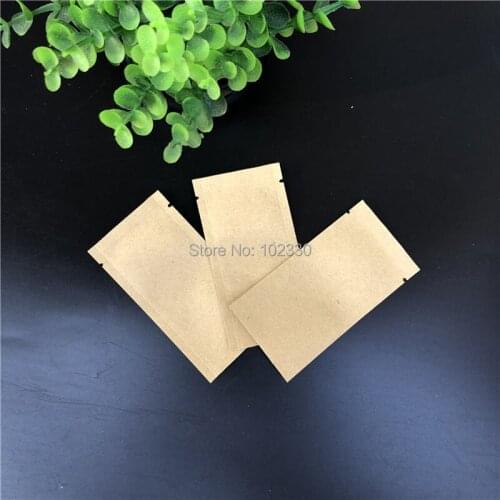 1000pcs 5ml White Brown Kraft Paper Plastic Packaging Bag Make Up Cosmetic Cream Sample Open Top Bag