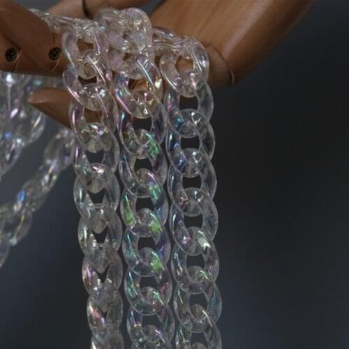 Acrylic Clear Symphony Women Handbag Accessory Chain Detachable Resin Shoulder Bags Strap Women Clutch Purse Decoration Chains