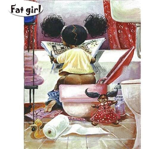 Diamond Embroidery African Girl 3D Full Square Round 5D DIY Diamond Painting Cross Stitch Kits Mosaic Kids Room Decor Mural