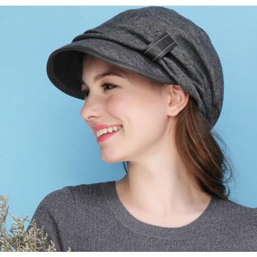 Beret Hat Womens Autumn Leisure Korean Berets Cap Female Cotton Spring Windproof Warm British Retro All-match Ladies Caps H6739
