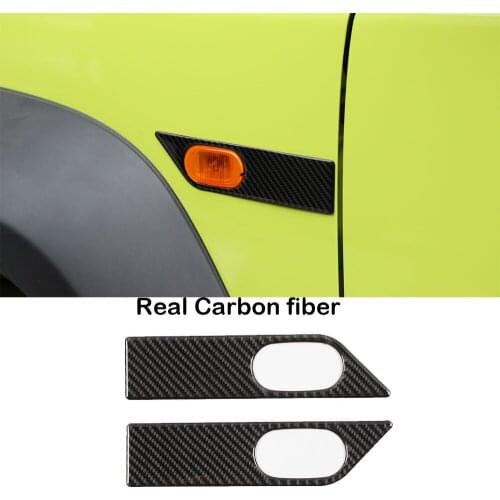 Carbon Fiber Side Fender Air Vent Turn Signal Light Cover For Suzuki Jimny 2019