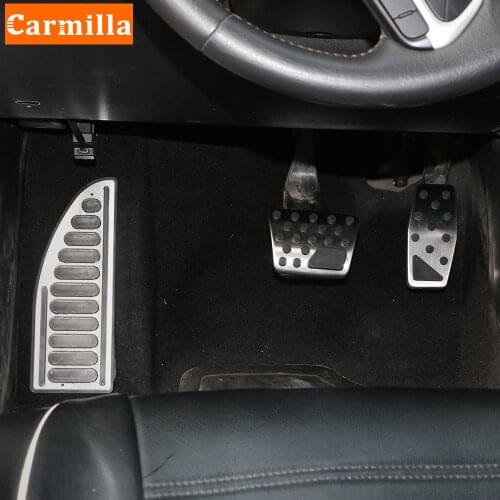 Carmilla Car Accelerator Fuel Brake Pedal Foot Pedal Pads Accessories for Fiat 500X 500 X 2014-2021 LHD AT Auto Pedals Protector