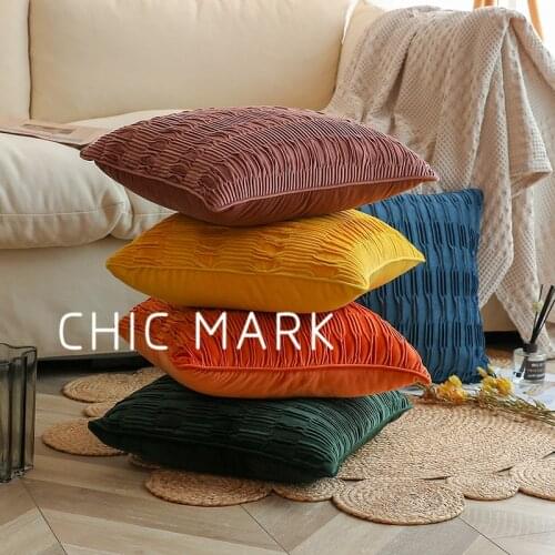 Seat Cushion Cover Textured Cushion Striped Pillow Cover Nordic Style Decoracion Hogar Moderno 45x45cm Throw Pillow Case