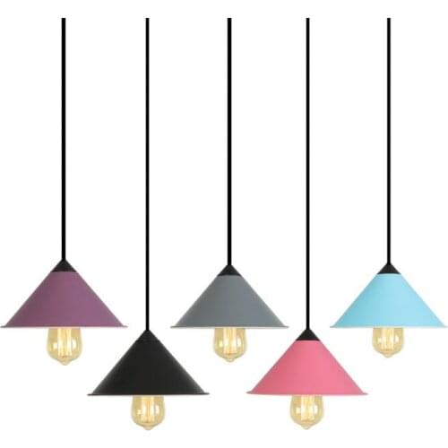Color Iron LED Hanging Lamp Nordic Bedroom Living Room Hanglampen Home Light Fixturesn Dining Cafe Dining Lamparas De Techo