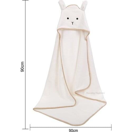 Baby Bath Towel 90*90cm Baby Towel Newborn with Hood Cartoon Coral Fleece Infant Towels Blanket Newborn Baby Bathrobe Infant
