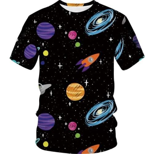 Universe Galaxy Starry Sky 3D Print T-Shirt Men Women Fashion Streetwear O-Neck Short Sleeve T Shirt Hip Hop Tees Tops Clothing