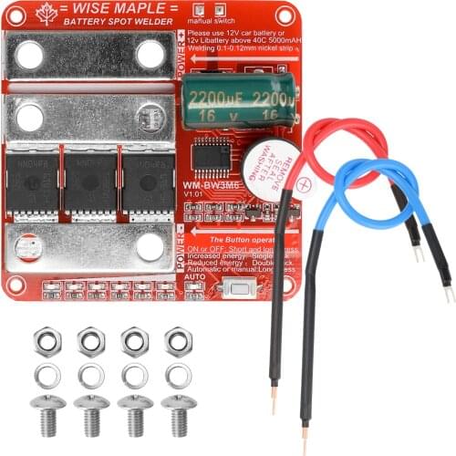 12V Battery Spot Welding Machine Controller Soldering Pen Set 6-Stage Energy Setting with 6 LED Indicator Lights DIY Tool
