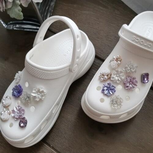 Colorful Croc Charms Elegant Charms for Crocs DIY Lovely Shoe Charms Vintage Shoe Decpration Flower Bundle Shoe Accessories