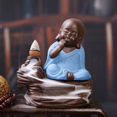 The Little Monk Ceramic Burner Or Incense Cones Backflow Incense Burner Censer Keep A Good Mood Use In The Home Office Teahouse