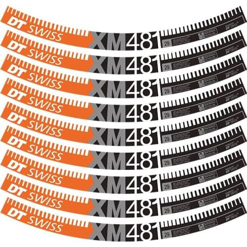 Two Wheel Sticker Set for DT XM481 481 MTB Bicycle Rim Mountain Bike Sticker Cycling Decals