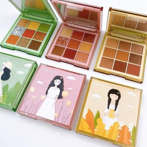 Vancilin 9 Colors Matte Eyeshadow Palette Set Beauty Makeup for Women Rainbow Glitter Waterproof Shadows Cosmetics Wholesale
