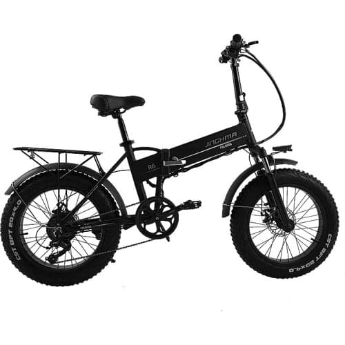 Beach Snow Folding Electric Bicycle Lithium Battery Power 20 Inches Wide Fat Tire 48V City Beach Cruiser Bicycle