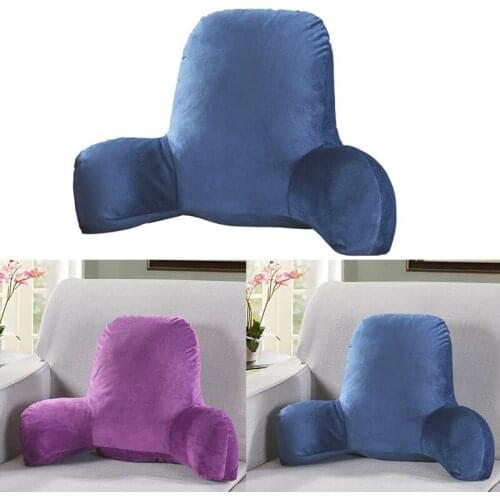 Practical Pillow Back Bed with Armrest Support Bed Reading Waist Back Chair Car Seat Sofa Rest Waist Pad