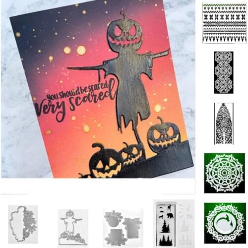 Halloween Snowflake Flower Cutting Dies Stencils for Scrapbooking Stamp Photo Album Decorative Embossing Cut Die DIY Paper Cards