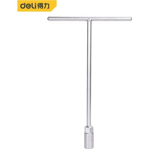 Deli Universal T-bar Socket Spanner 16mm Socket Wrench Nut Spinner Chrome Vanadium Auto Motorcycle Professional Tools Hand