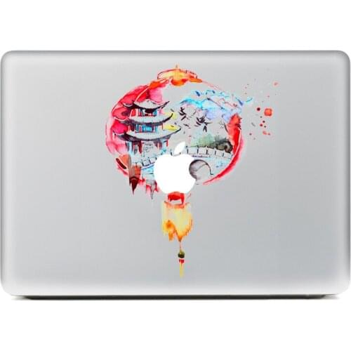 Old building DIY Personality Vinyl Decal Laptop Sticker for macbook Pro Air 13 inch Cartoon laptop Skin shell for mac book