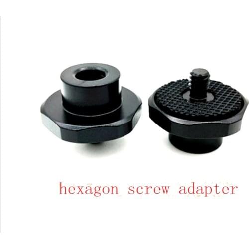 1/4"-20 Male to 3/8"-16 Female hexagon Screw Thread Adapter for Camera Monitor - 2 Pack