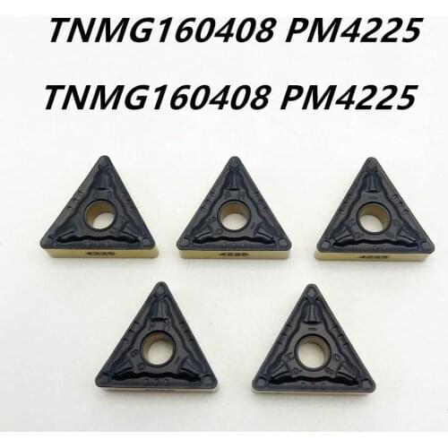 10PCS high quality cylindrical turning tool TNMG160408 PM4225 hard alloy blade TNMG 160408 machine tool accessories lathe tool