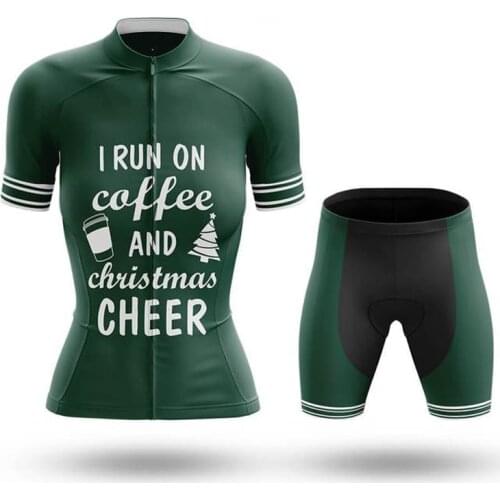 2020 Coffee and Christmas Womens Cycling Kit Professional Cycling clothing Quick Dry Summer Short-Sleeved Cycling Shirt