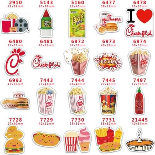 DIY Craft Supplies Sewing Accessories Cartoon Burger And Fries Printed Planar Resins Mold 30 Pieces. PR-2910