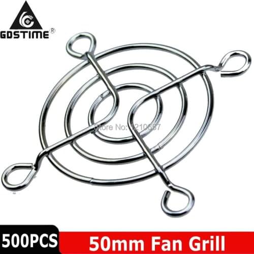 500 PCS/LOT Gdstime Silvery Metal Wire Finger Guard For CPU Cooler 5cm DC Fan Grill Guard Protector 50mm