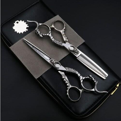 6-inch Pet Scissors Dog Grooming Straight Cutting and Thinning Shears Kit for Animals Japan440C Tauren Style