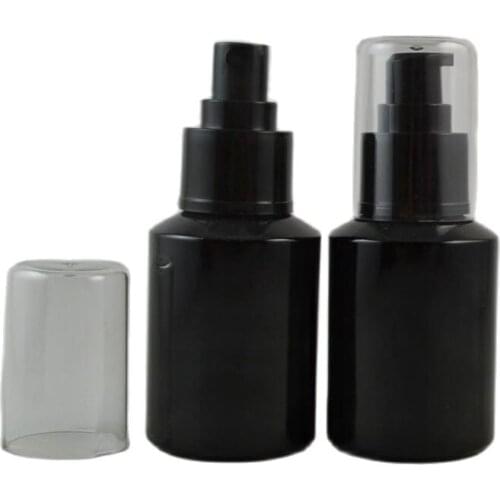 60ML 14pcs/lot High Quality Elegant Perfume Spray Bottle,Shiny Black Glass Cosmetic Spray Bottle,DIY Graceful Emulsion Container