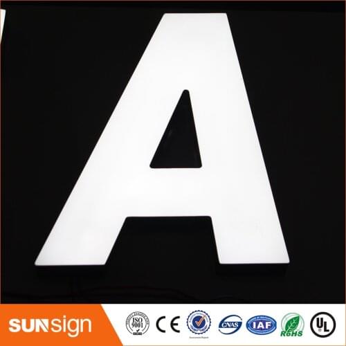 Acrylic board letter store sign supermarket LED frontlit sign