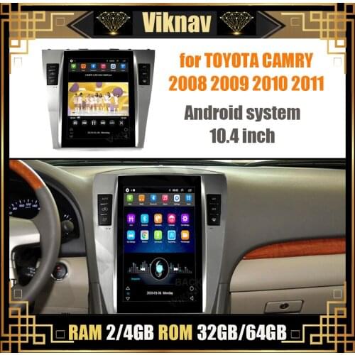 Car GPS navigation DVD player for TOYOTA CAMRY 2008 2009 2010 2011 auto radio multimedia player stereo vertical screen 10.4 inch