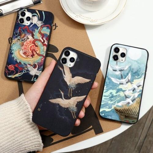 3D Emboss Fox Dragon animal Phone Case for iPhone 11 12 pro XS MAX 8 7 6 6S Plus X 5S SE 2020 XR