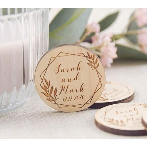 Wooden Save the Date Magnets, Rustic Wooden Magnets, Wedding Favors, Save the Date, Wooden Tags