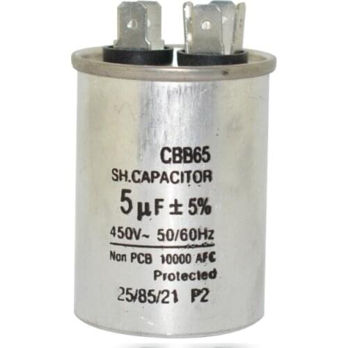 Air Conditioner Parts CBB65 aluminum housing capacitor 5UF 6UF 8UF 10UF 12UF 14UF 15UF 16UF