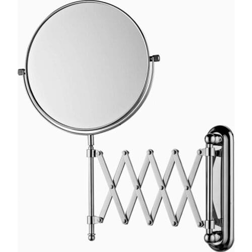 8' double side bathroom toilet ,Folding retractable wall-mounted double bathroom cosmetic mirror BM006