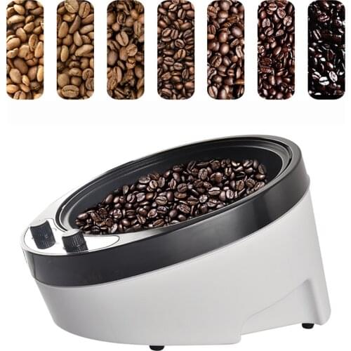 AC 110V/220V Electric Coffee Roaster Grains Peanuts Sesame Baking Machine Tea Dryer Temperature Control High Capacity 1200W