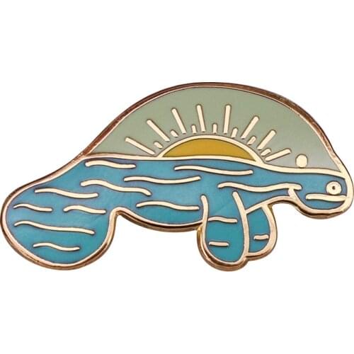 The sea cows Trichechus Enamel Pin