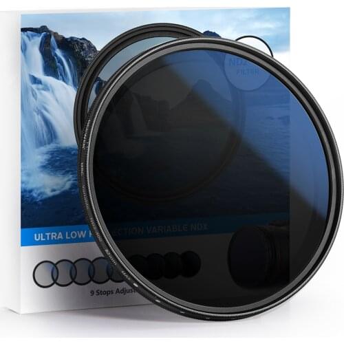 Neewer MRC ND Filter,Variable Neutral Density Adjustable Filter ND2 to ND400,Multi-Layer Coated Optical Glass,Ultra-Slim Filter