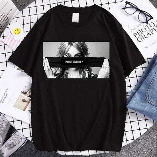 Anime T Shirt Free Britney Spears Graphic Couple Tees Fashion Style T Shirt Summer Casual Tops Short Sleeve T-shirts Streetwears