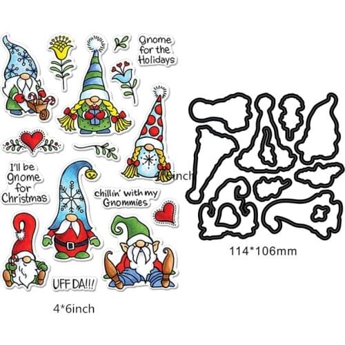 Gnome For The Holidays Clear Stamps and Cutting Dies for DIY Paper Card Making Decorative Crafts Transparent Stamp 2019 new