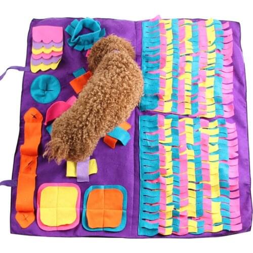 HobbyLane Dog Snuffle Splicing Mat Dogs Nosework Playground Toy Blanket Pet Sniffing Training Detachable Fleece Pads Play Mat