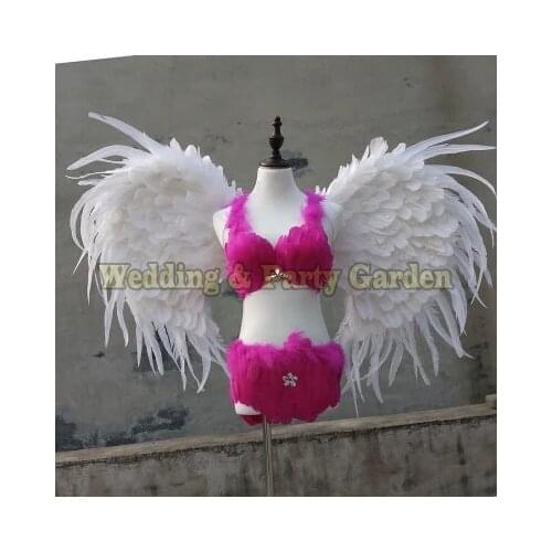 COSPLAY Costume adults white Angel feather wings for Models photography Catwalk show Party wear Displays shooting props