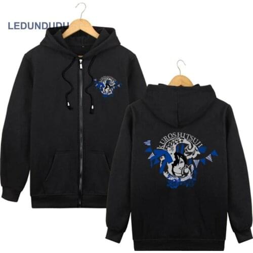 Anime Black Butler Ciel Jackets Fancy Party Hoody Halloween Zipper Outfits Sebastian Michaelis Fleece Coat Cosplay Costumes
